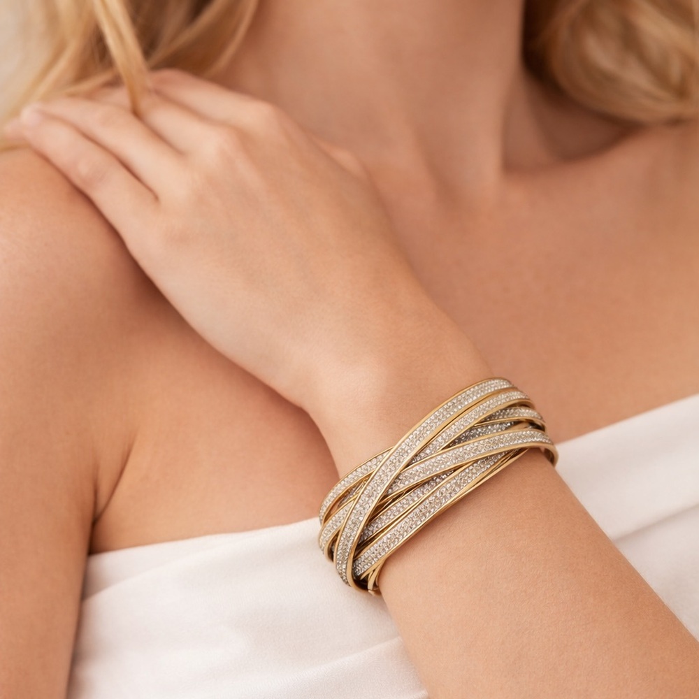 Elegant Gold and Silver Women's Bracelet